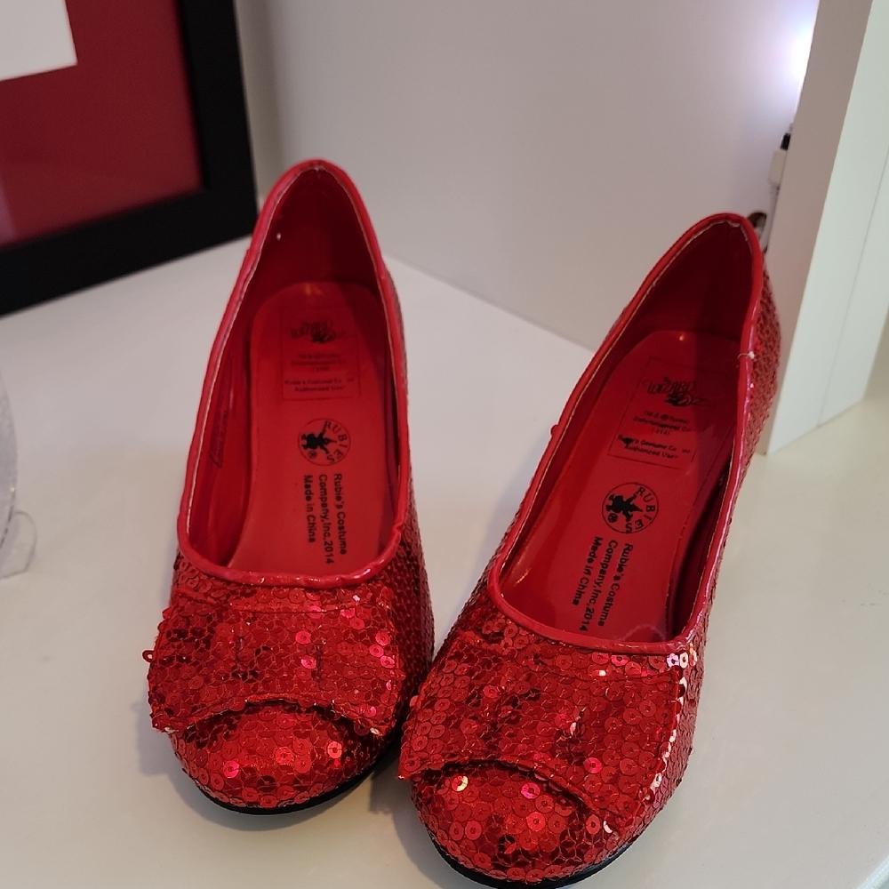 Sparkling Red Sequin Kids Dress Shoes